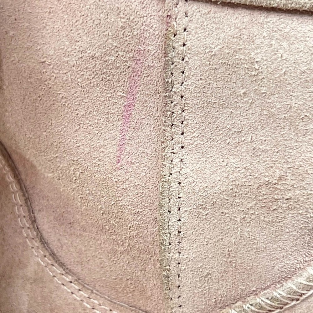 GUC Koolaburra by UGG Victoria Mini Pink Bow Winter Boots Fur Lined Girls Size 2 - Picture 9 of 14